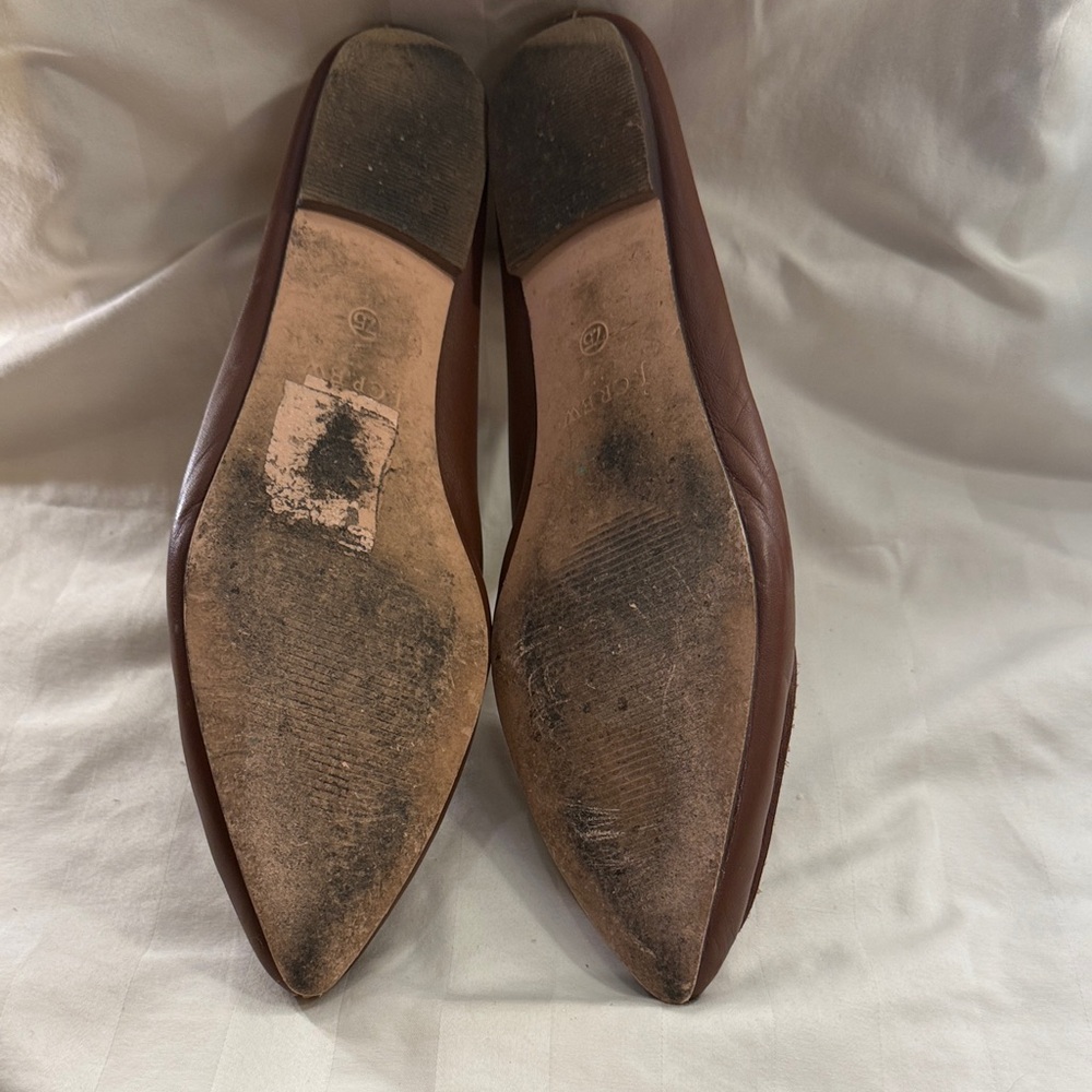 J. Crew Women's Chestnut Pointed Leather Loafers - Picture 4 of 4